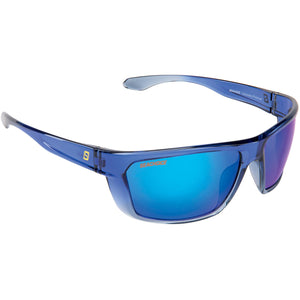 Odyssey Polarized Sunglasses, Frame: Shiny Blue Fade, Lens: Blue Mirror