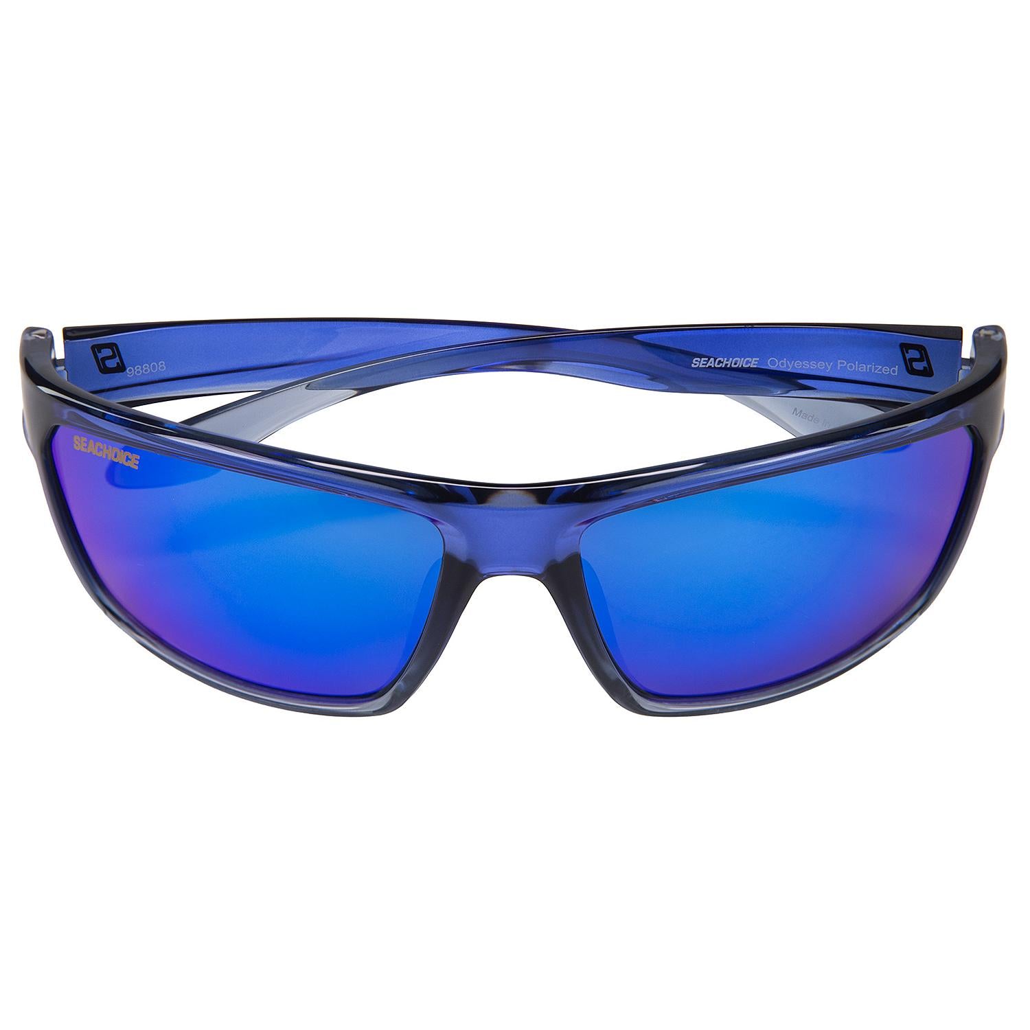 Odyssey Polarized Sunglasses, Frame: Shiny Blue Fade, Lens: Blue Mirror
