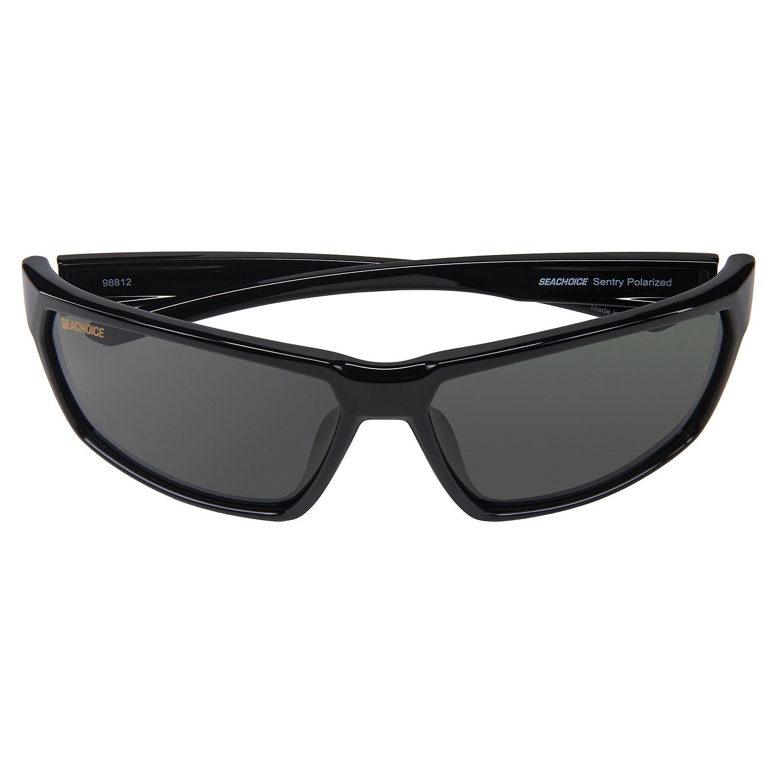 Sentry Polarized Sunglasses, Frame: Shiny Black, Lens: Grey