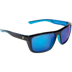 Navigator Polarized Sunglasses, Frame: Shiny Black/Black Backspray, Lens: Blue Mirror