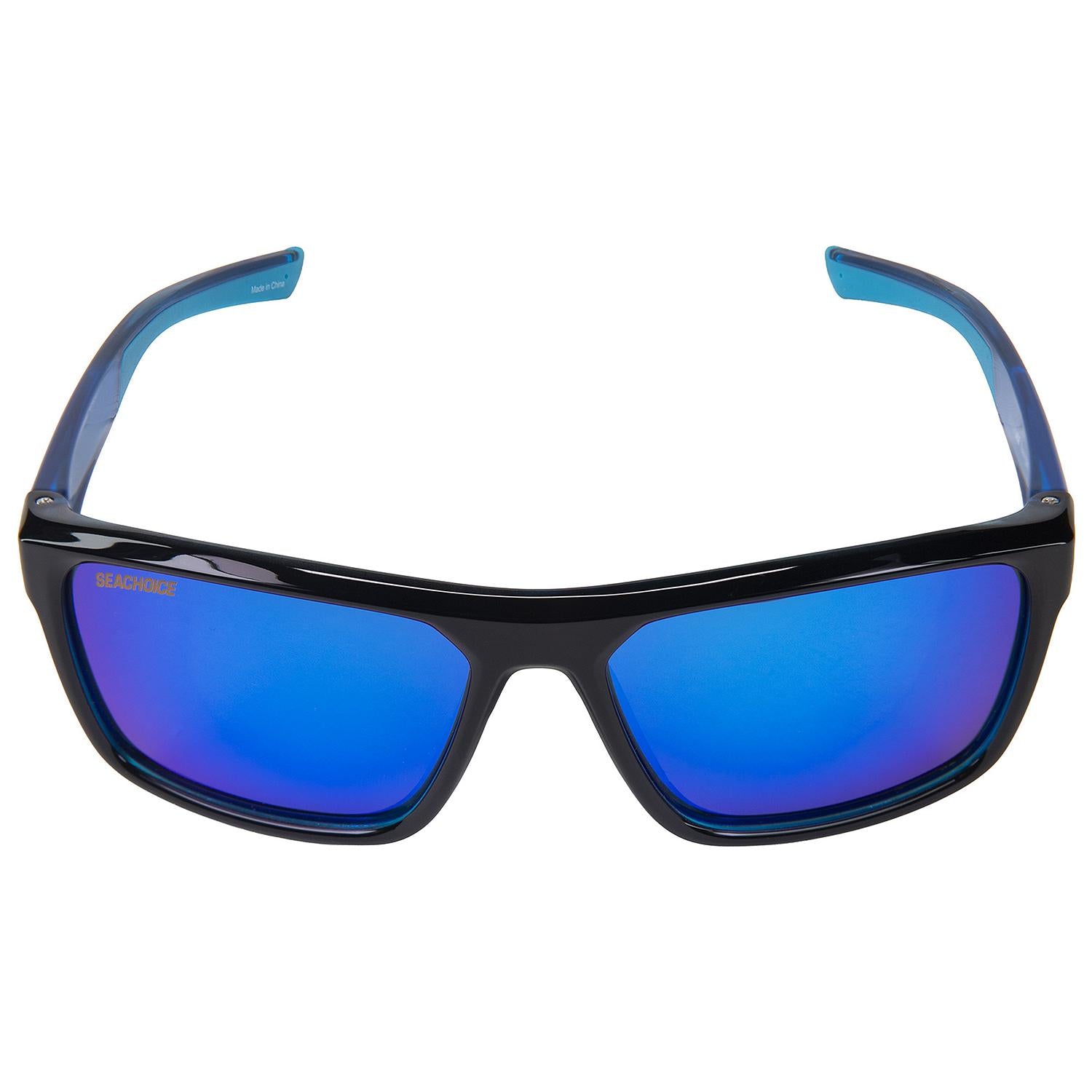 Navigator Polarized Sunglasses, Frame: Shiny Black/Black Backspray, Lens: Blue Mirror