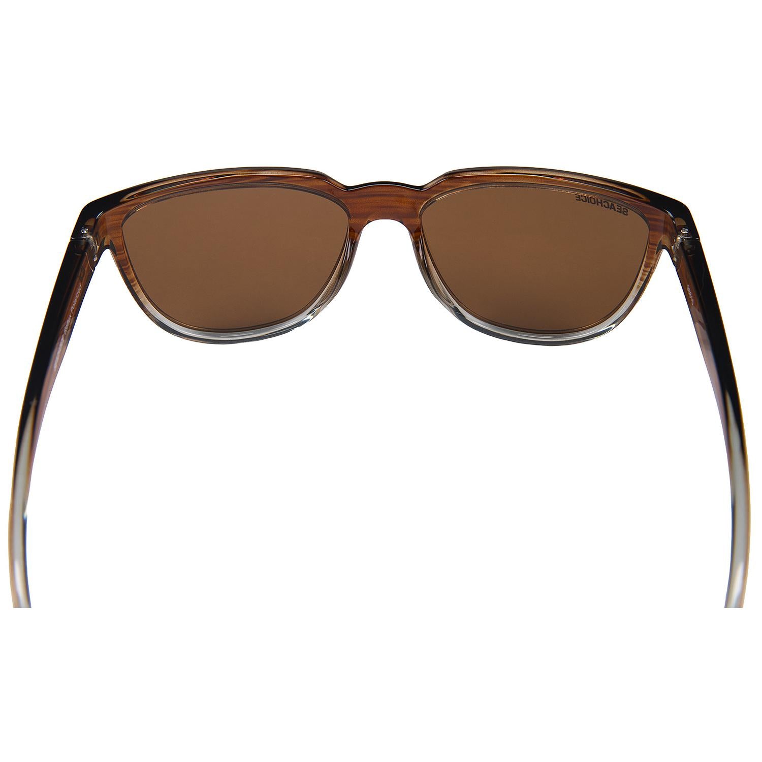Reflex Polarized Sunglasses, Frame: Shiny Woodgrain, Lens: Brown