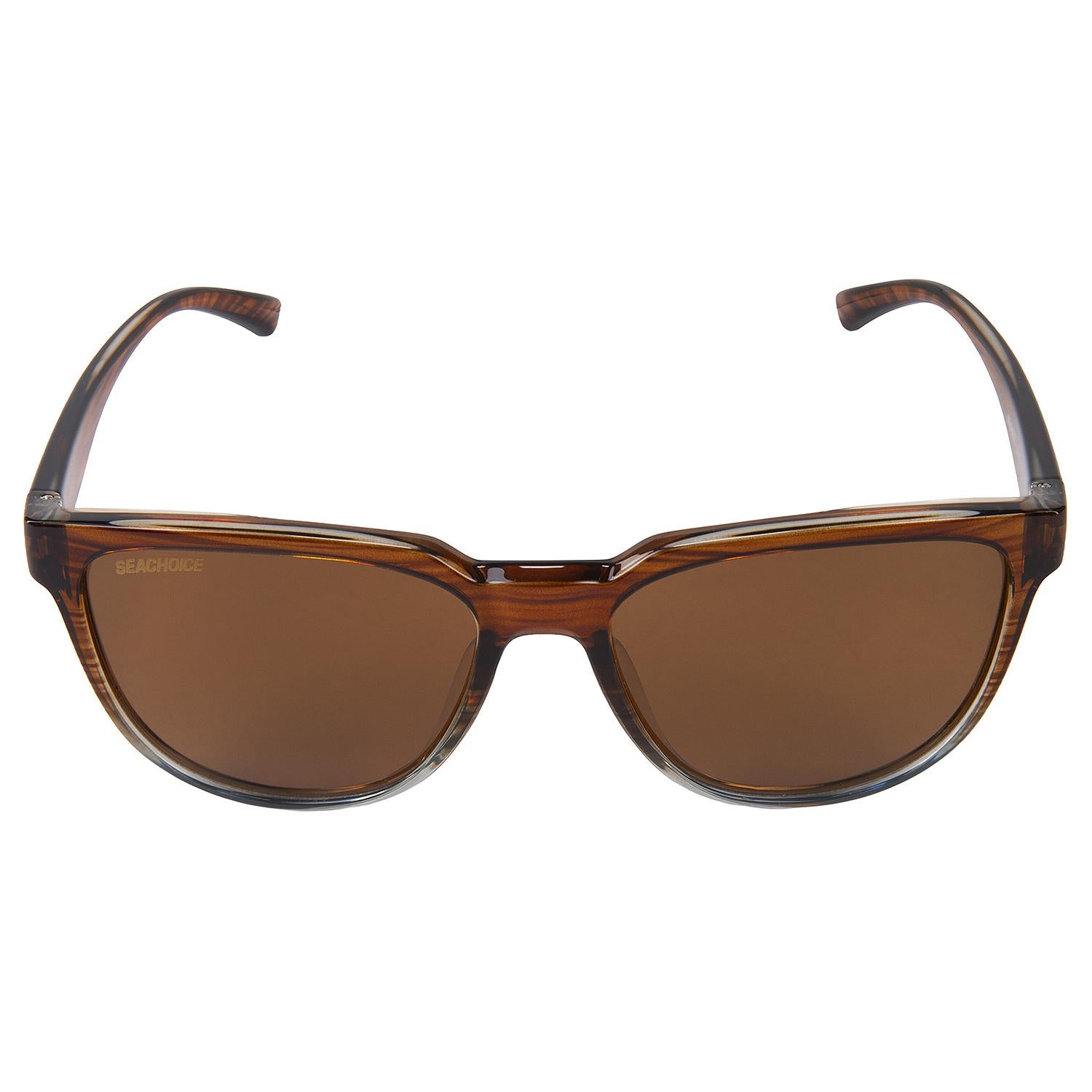Reflex Polarized Sunglasses, Frame: Shiny Woodgrain, Lens: Brown