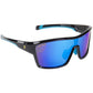 Nautilus Polarized Sunglasses, Frame: Shiny Black, Lens: Blue Mirror