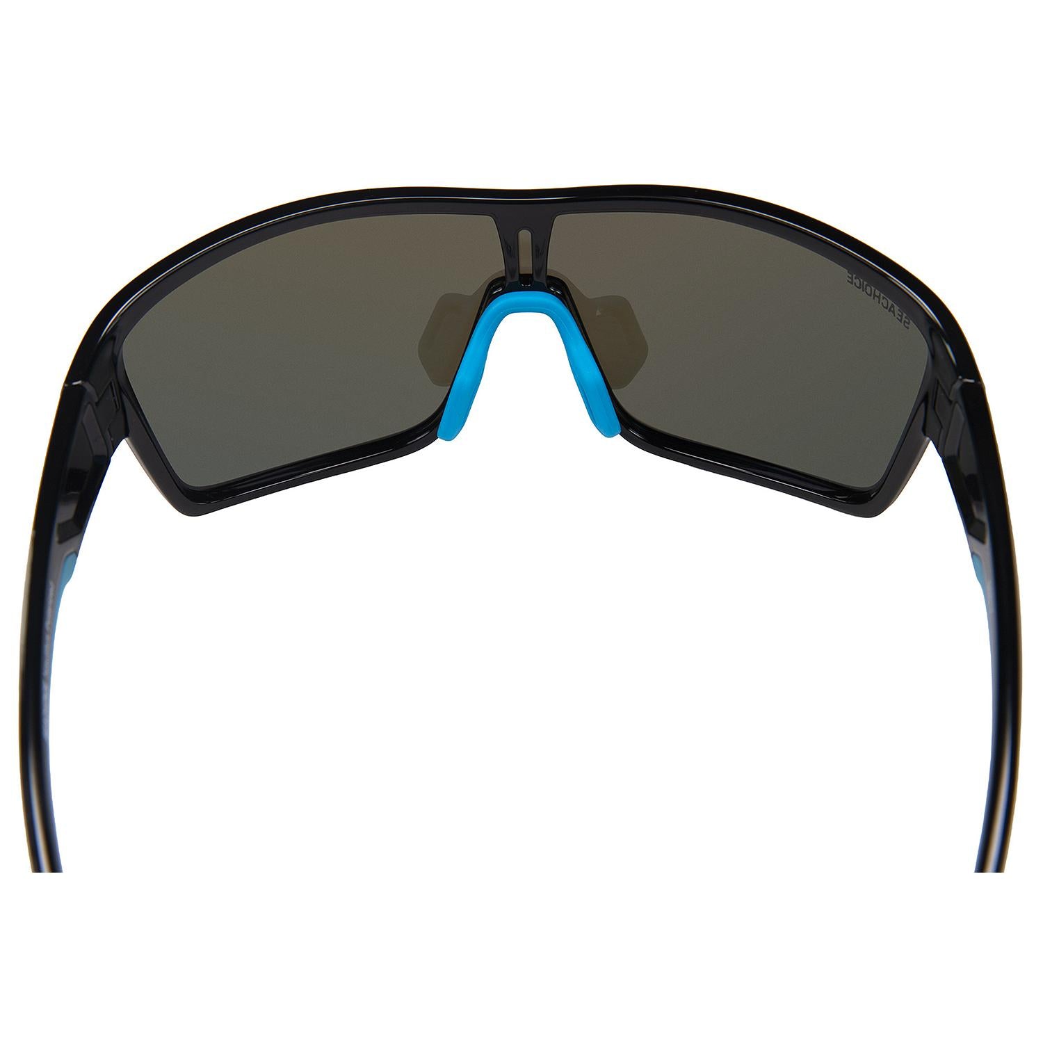Nautilus Polarized Sunglasses, Frame: Shiny Black, Lens: Blue Mirror