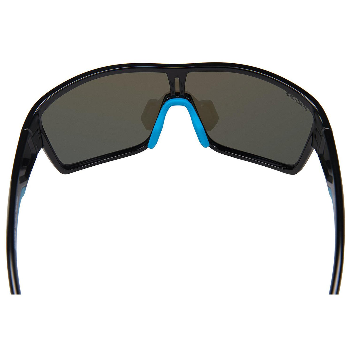 Nautilus Polarized Sunglasses, Frame: Shiny Black, Lens: Blue Mirror