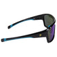 Nautilus Polarized Sunglasses, Frame: Shiny Black, Lens: Blue Mirror