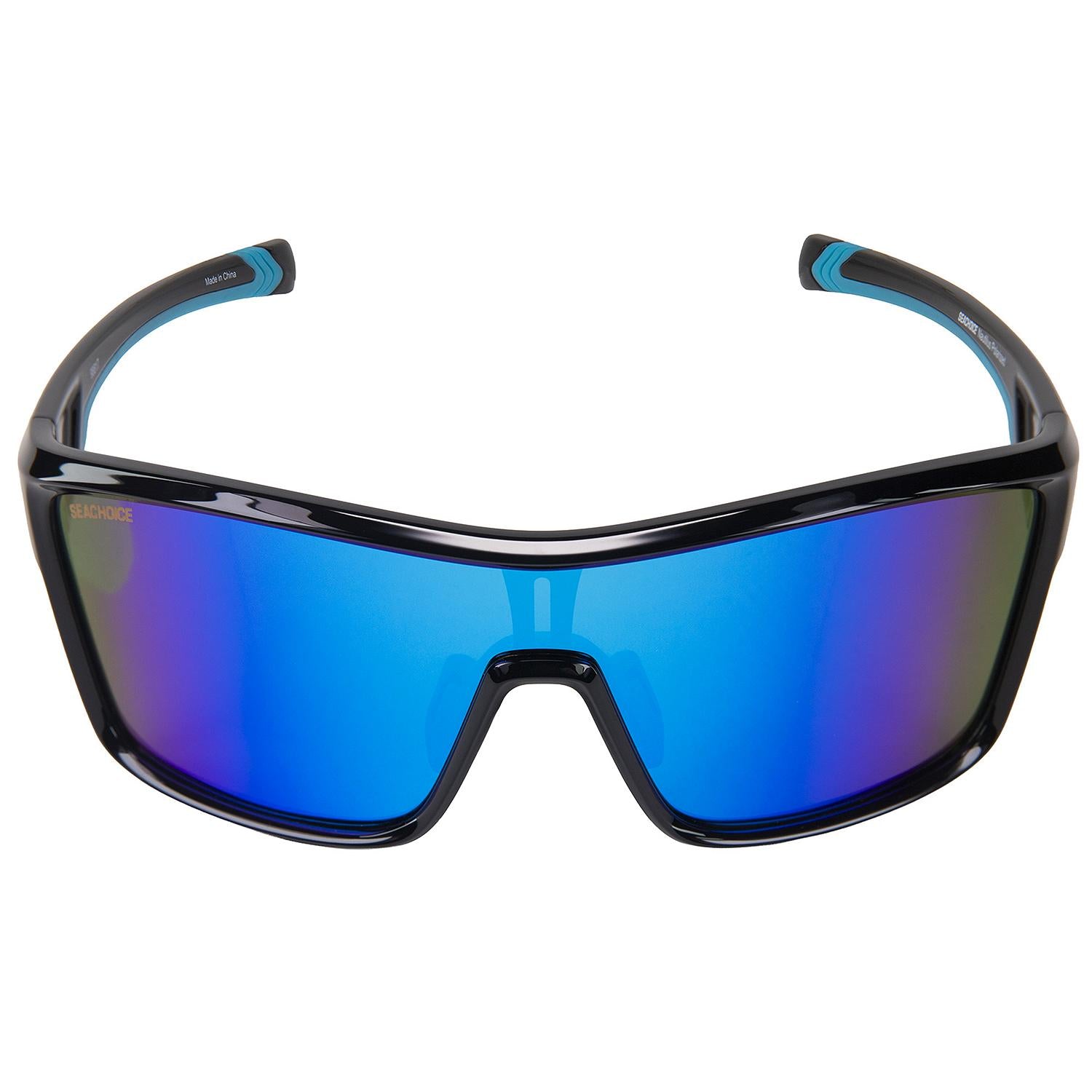Nautilus Polarized Sunglasses, Frame: Shiny Black, Lens: Blue Mirror