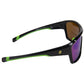 Nautilus Polarized Sunglasses, Frame: Shiny Black, Lens: Green Mirror
