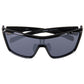 Nautilus Polarized Sunglasses, Frame: Shiny Black, Lens: Full Silver Mirror