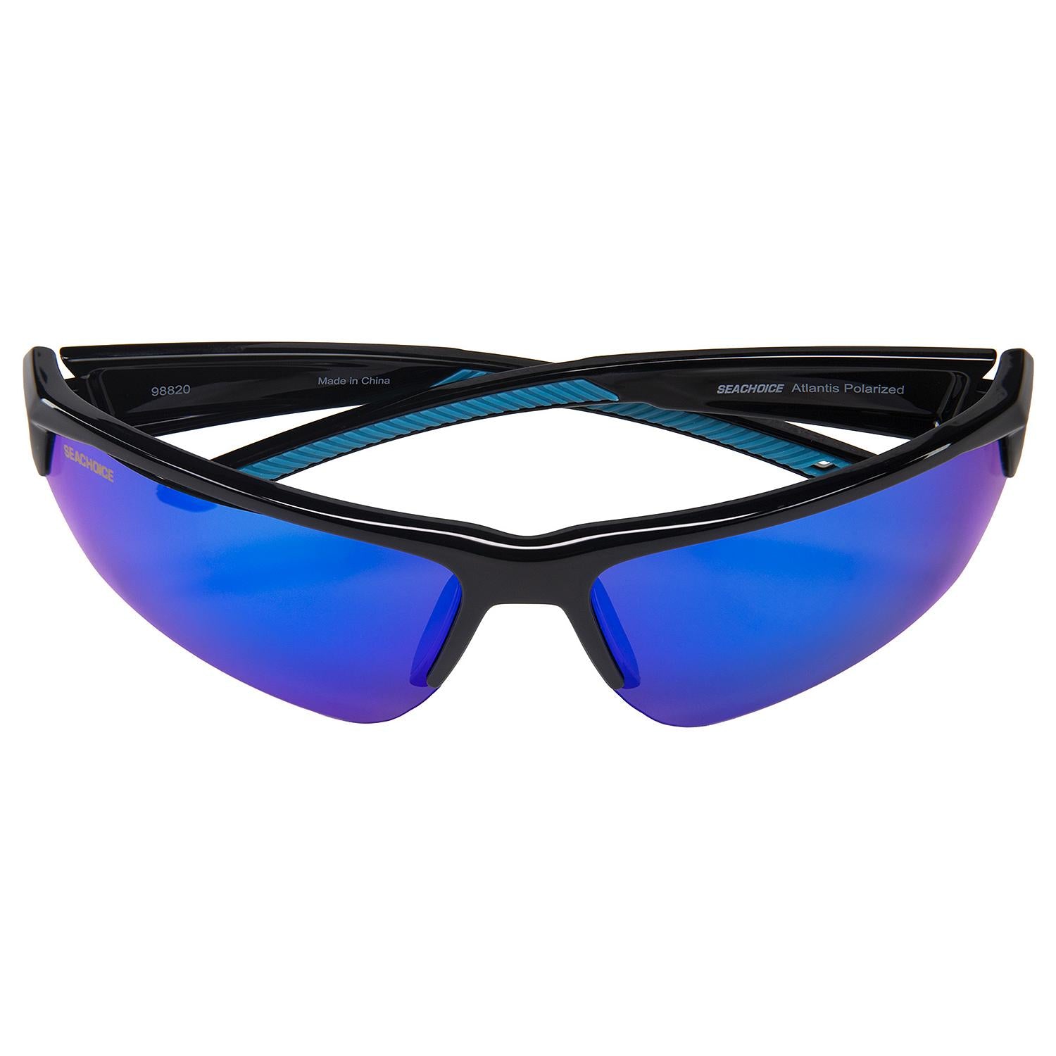 Atlantis Polarized Sunglasses, Frame: Shiny Black, Lens: Blue Mirror
