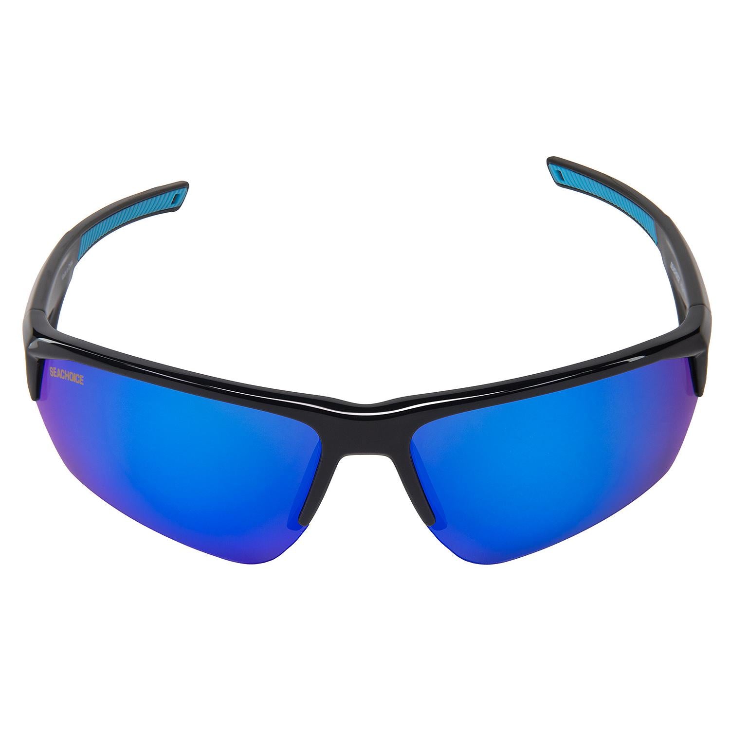 Atlantis Polarized Sunglasses, Frame: Shiny Black, Lens: Blue Mirror