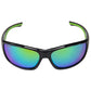 Neptune Polarized Sunglasses, Frame: Shiny Black, Lens: Green Mirror