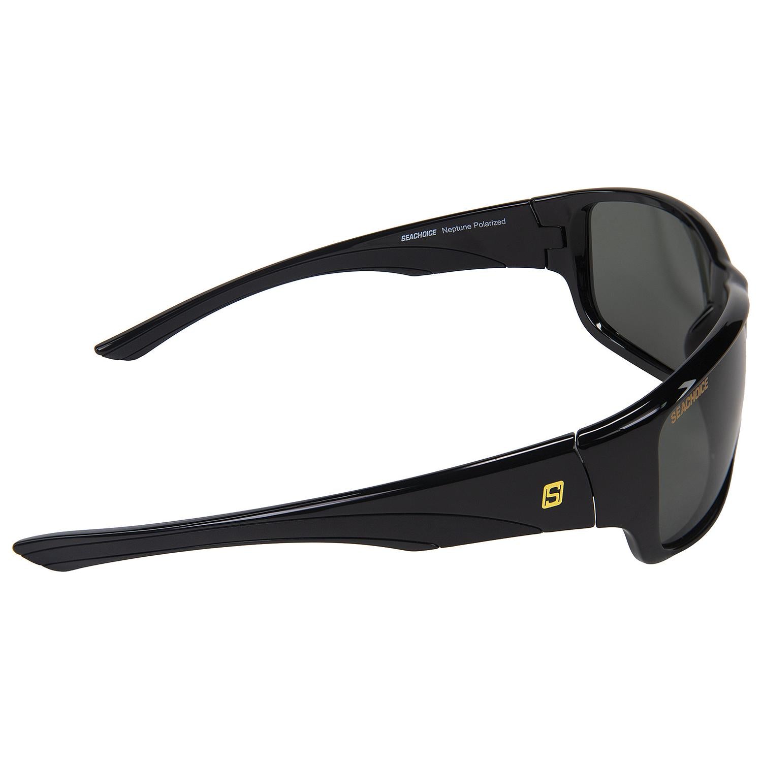 Neptune Polarized Sunglasses, Frame: Shiny Black, Lens: Grey