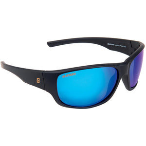 Lagoon Polarized Sunglasses, Frame: Matte Black, Lens: Green Mirror