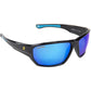 Rapids Polarized Sunglasses, Frame: Shiny Black, Lens: Blue Mirror