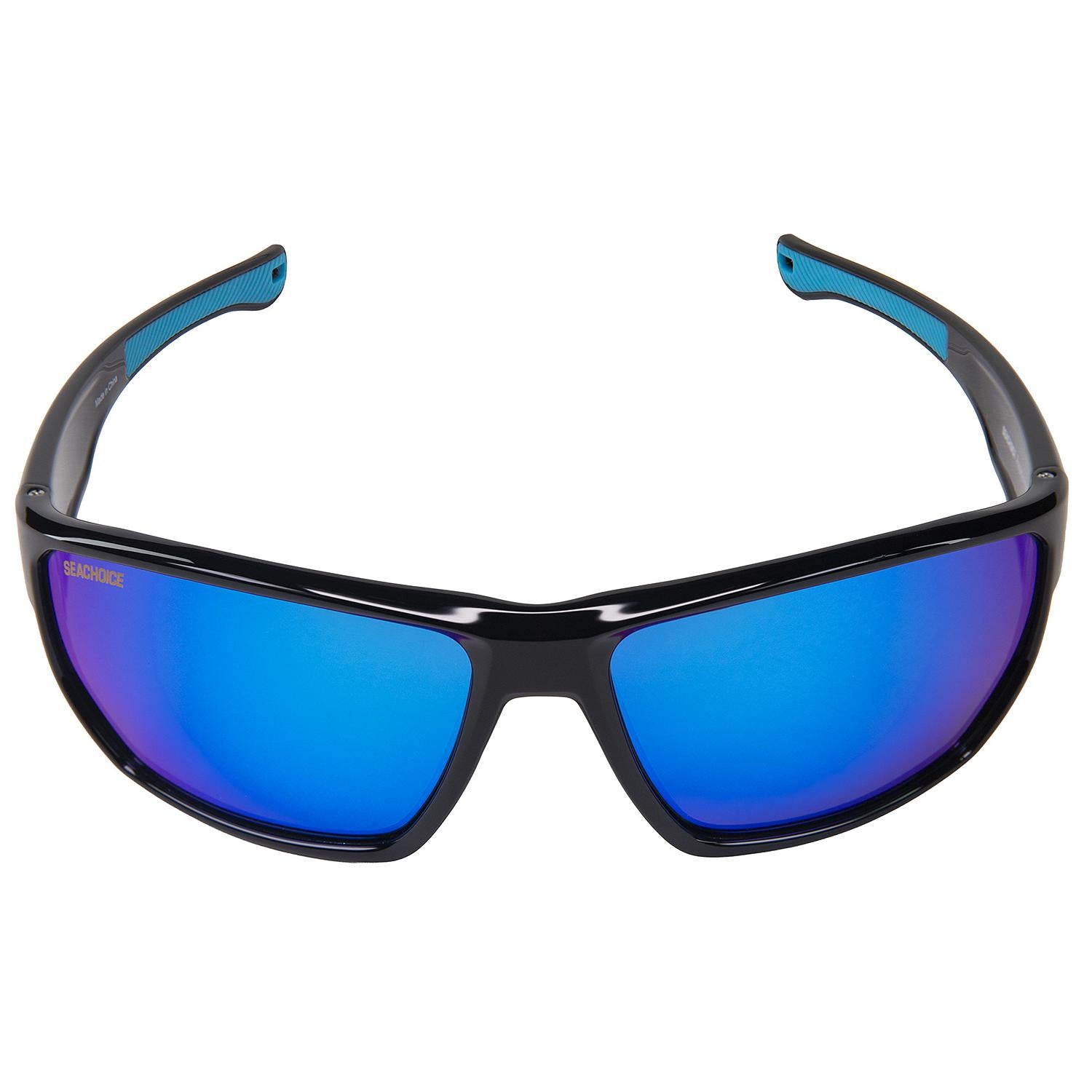 Rapids Polarized Sunglasses, Frame: Shiny Black, Lens: Blue Mirror