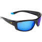 Cascades Polarized Sunglasses, Frame: Shiny Black, Lens: Blue Mirror