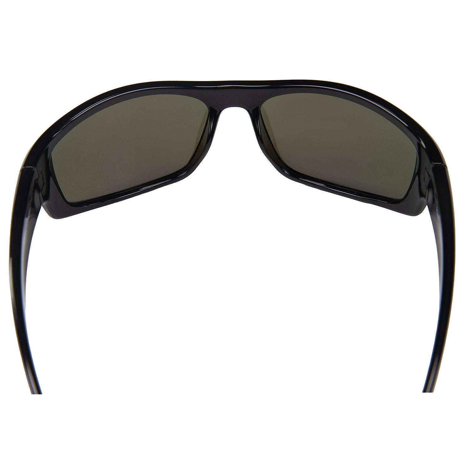 Cascades Polarized Sunglasses, Frame: Shiny Black, Lens: Blue Mirror