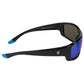 Cascades Polarized Sunglasses, Frame: Shiny Black, Lens: Blue Mirror
