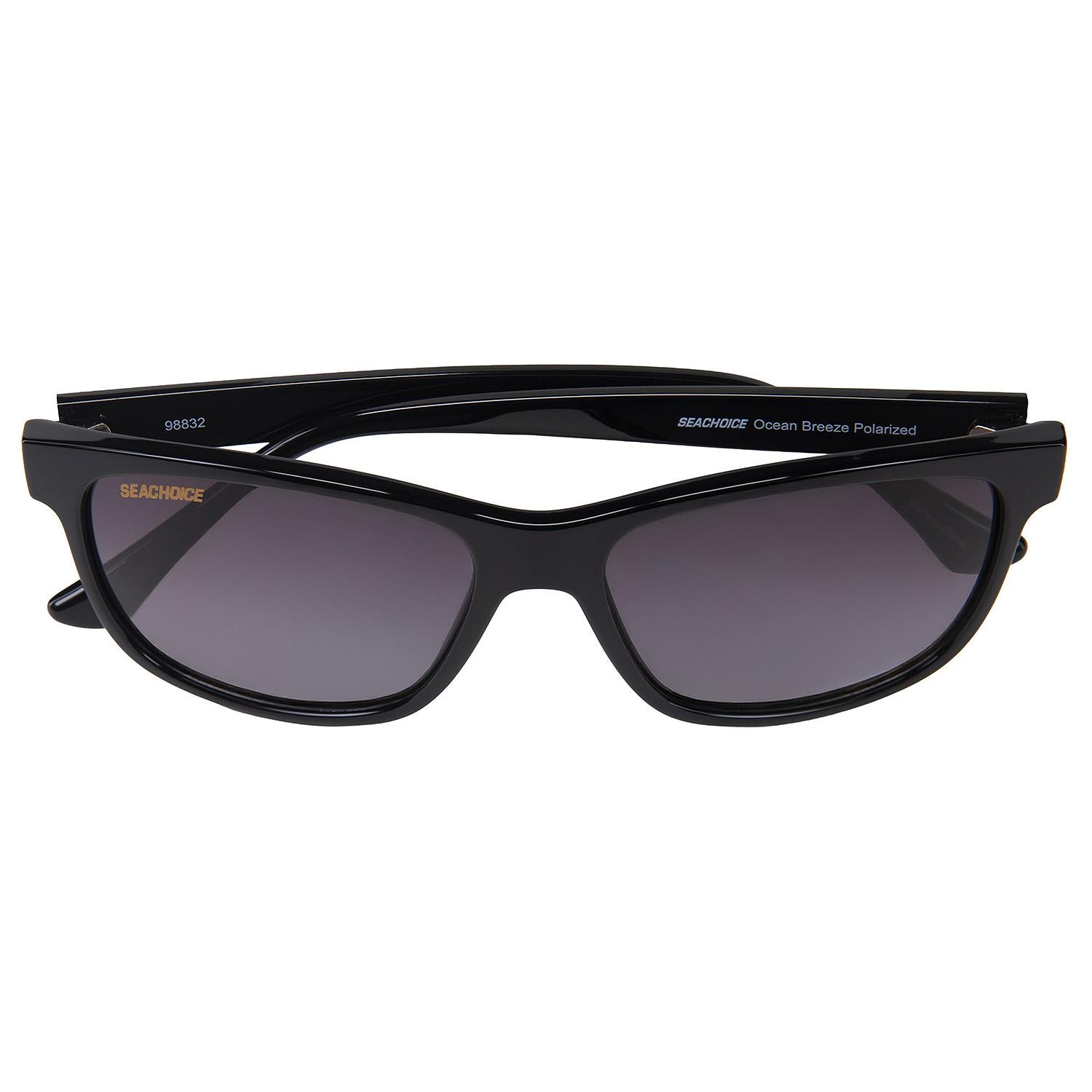 Oceanbreeze Polarized Ladiesft Sunglasses, Frame: Shiny Black, Lens: Smoke Gradient