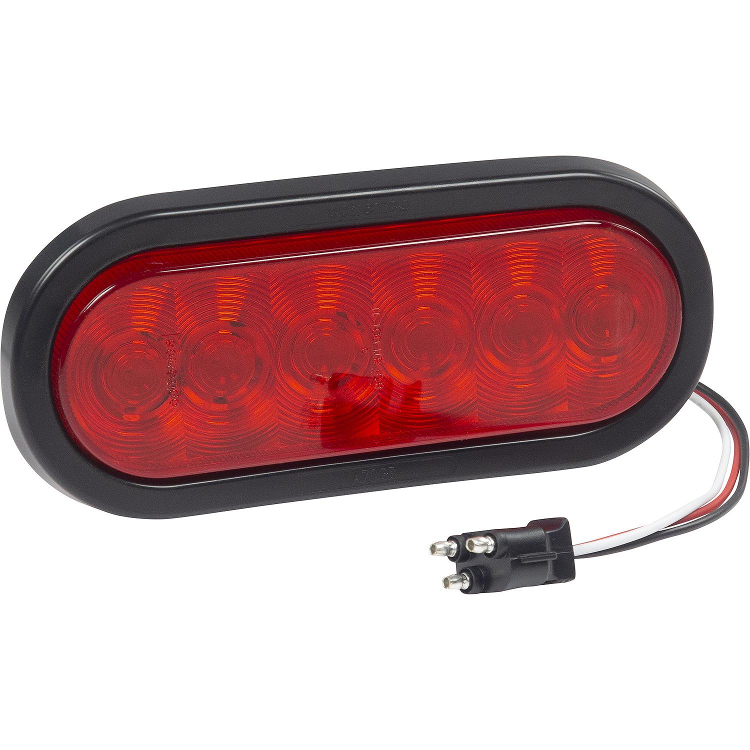 LED 6in Oval Sealed Tail Light Kit For Flush Mount