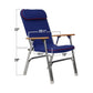 Canvas Folding Chair, Blue w/ Red Trim