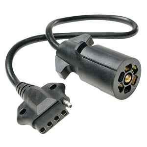 7-Way Round to 5-Way Flat Cable Adapter w/ 18 in Cable