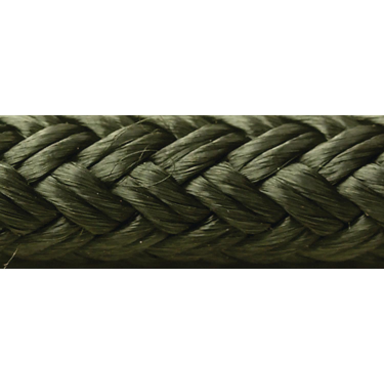Double Braid Nylon Dock Line, Black, 5/8in x 25ft